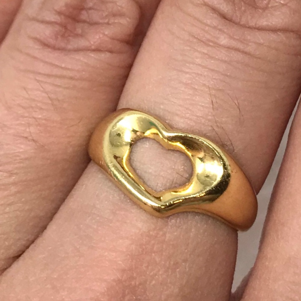 Tiffany & Co Peretti 18k Gold “Open Heart” Ring